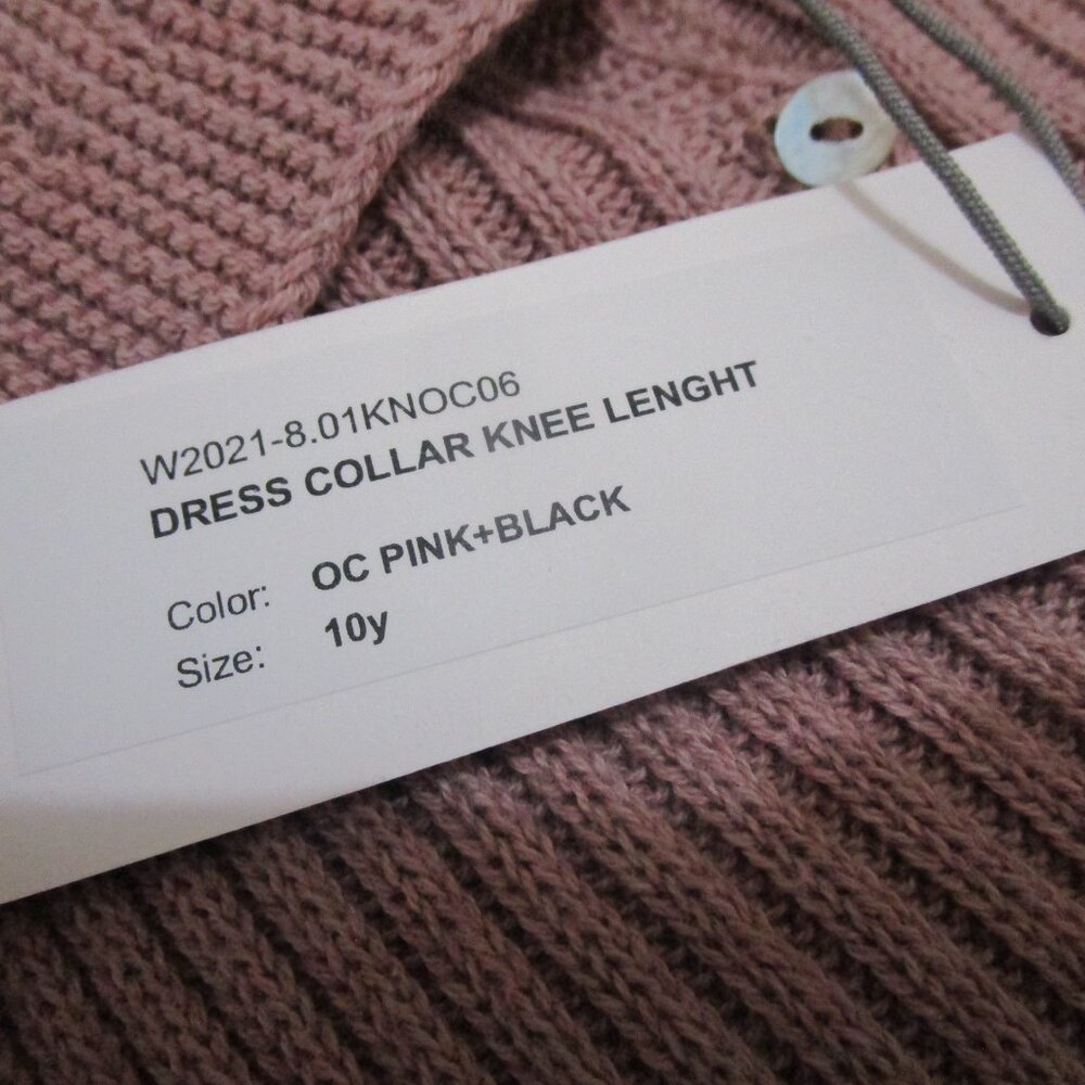 NWT Designer Violeta e Federico girls knit dress sz 10 pink grey leopard Spain - Picture 13 of 15